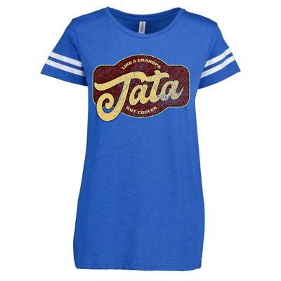 Vintage Tata Like A Grandpa But Cooler Enza Ladies Jersey Football T-Shirt