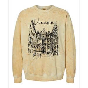 Vienna Traveling Lover Vienna Travel Austria Travel Vacation Colorblast Crewneck Sweatshirt