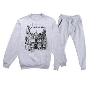 Vienna Traveling Lover Vienna Travel Austria Travel Vacation Premium Crewneck Sweatsuit Set