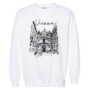 Vienna Traveling Lover Vienna Travel Austria Travel Vacation Garment-Dyed Sweatshirt