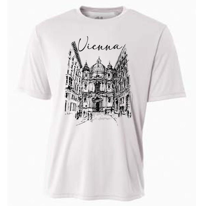 Vienna Traveling Lover Vienna Travel Austria Travel Vacation Cooling Performance Crew T-Shirt