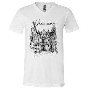 Vienna Traveling Lover Vienna Travel Austria Travel Vacation V-Neck T-Shirt