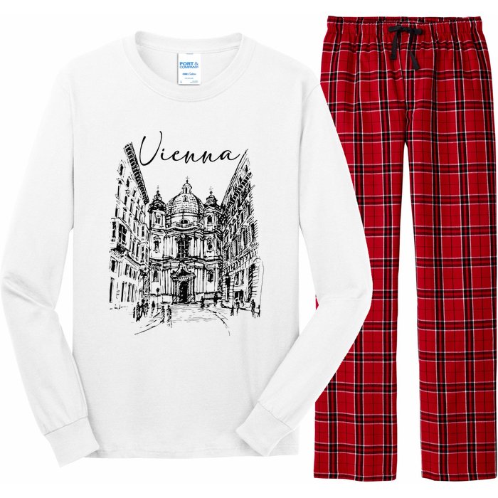 Vienna Traveling Lover Vienna Travel Austria Travel Vacation Long Sleeve Pajama Set