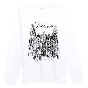 Vienna Traveling Lover Vienna Travel Austria Travel Vacation Premium Crewneck Sweatshirt