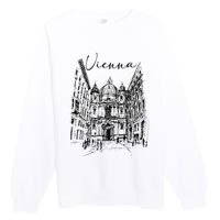 Vienna Traveling Lover Vienna Travel Austria Travel Vacation Premium Crewneck Sweatshirt