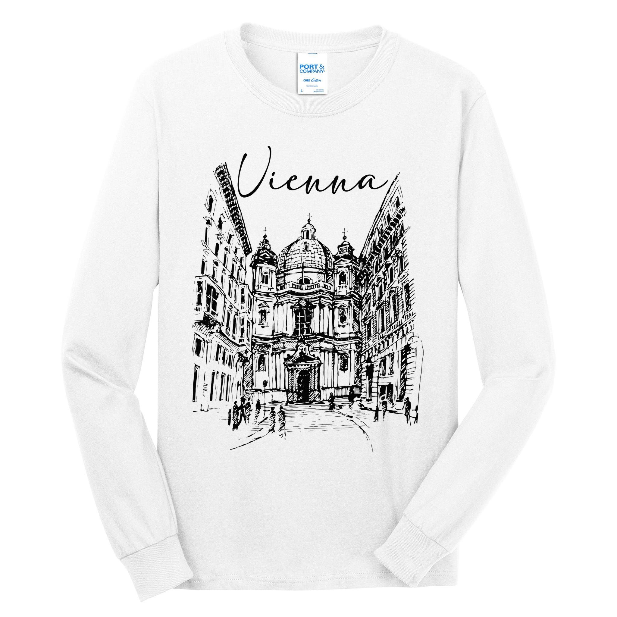 Vienna Traveling Lover Vienna Travel Austria Travel Vacation Tall Long Sleeve T-Shirt