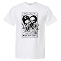 Vintage The Lovers Tarot Card Skeleton Skull Loves Tarot Garment-Dyed Heavyweight T-Shirt