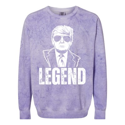 Vintage Trump Legend Save America 2024 Gift Colorblast Crewneck Sweatshirt