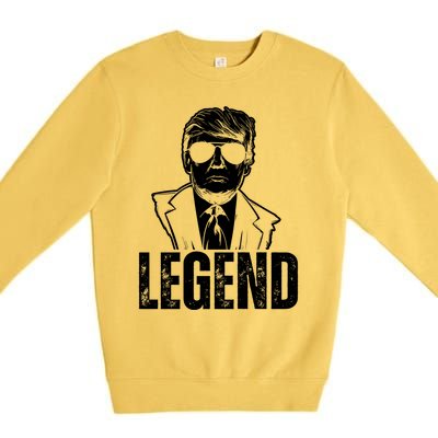 Vintage Trump Legend Save America 2024 Gift Premium Crewneck Sweatshirt