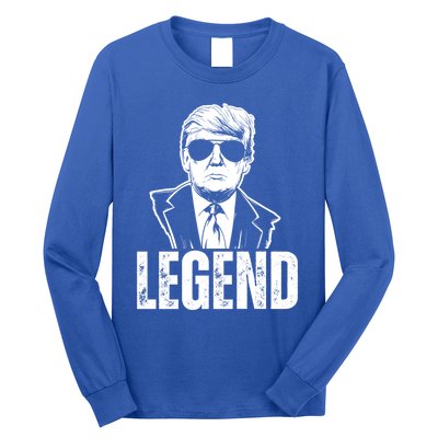 Vintage Trump Legend Save America 2024 Gift Long Sleeve Shirt