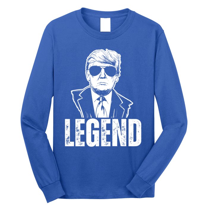 Vintage Trump Legend Save America 2024 Gift Long Sleeve Shirt