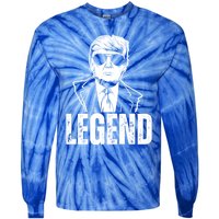 Vintage Trump Legend Save America 2024 Gift Tie-Dye Long Sleeve Shirt