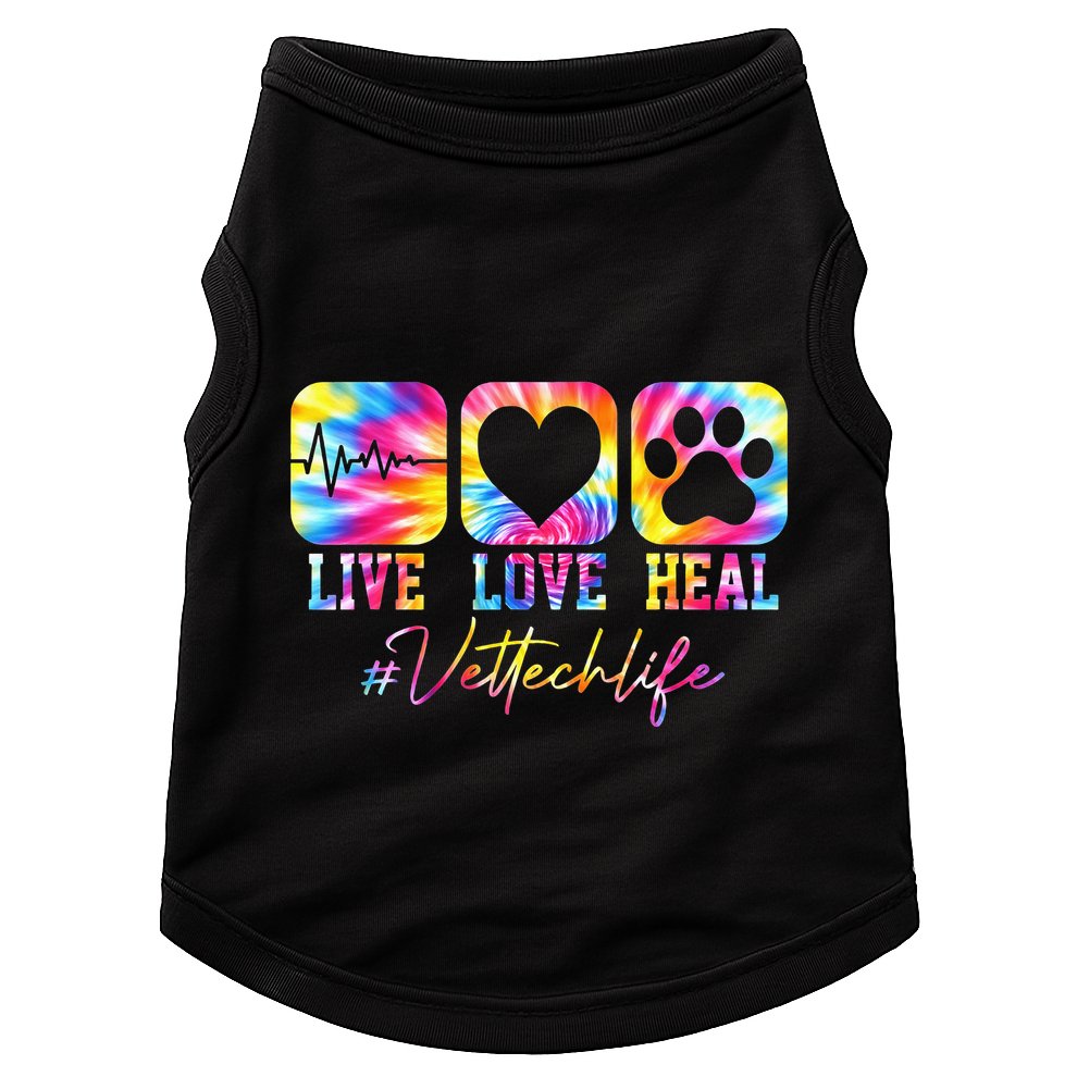 Vet Tech Live Love Heal Veterinary Technician Dog Rescue Doggie Tank