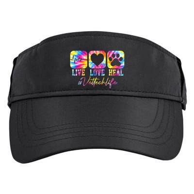 Vet Tech Live Love Heal Veterinary Technician Dog Rescue Adult Drive Performance Visor