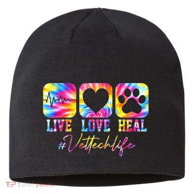 Vet Tech Live Love Heal Veterinary Technician Dog Rescue Sustainable Beanie
