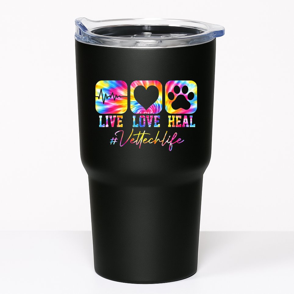 Vet Tech Live Love Heal Veterinary Technician Dog Rescue Tumbler