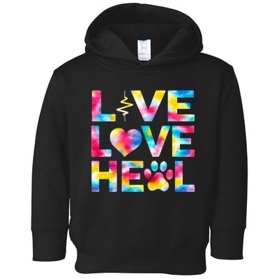 Vet Tech Live Love Heal Veterinary Technician Dog Rescue Toddler Hoodie