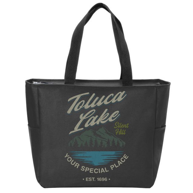 Vintage Toluca Lake Silent Hill Zip Tote Bag