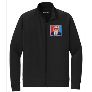 Vote Trump Make Cats Safe Again Republican Democratic Funny Gift Stretch Full-Zip Cadet Jacket