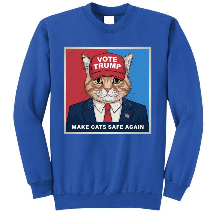 Vote Trump Make Cats Safe Again Republican Democratic Funny Gift Sweatshirt