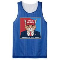 Vote Trump Make Cats Safe Again Republican Democratic Funny Gift Mesh Reversible Basketball Jersey Tank