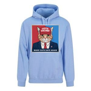 Vote Trump Make Cats Safe Again Republican Democratic Funny Gift Unisex Surf Hoodie