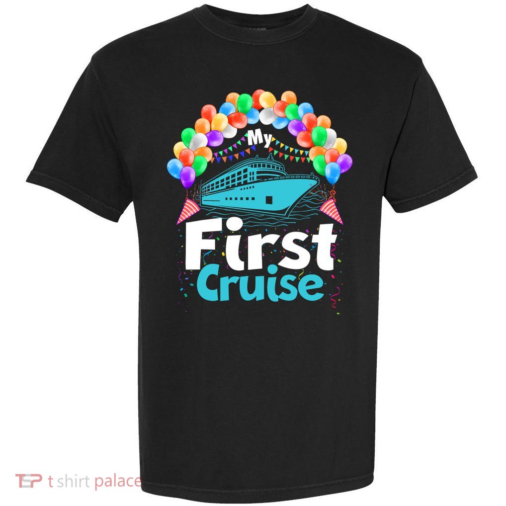 Vacation Time My First Crusie Garment-Dyed Heavyweight T-Shirt