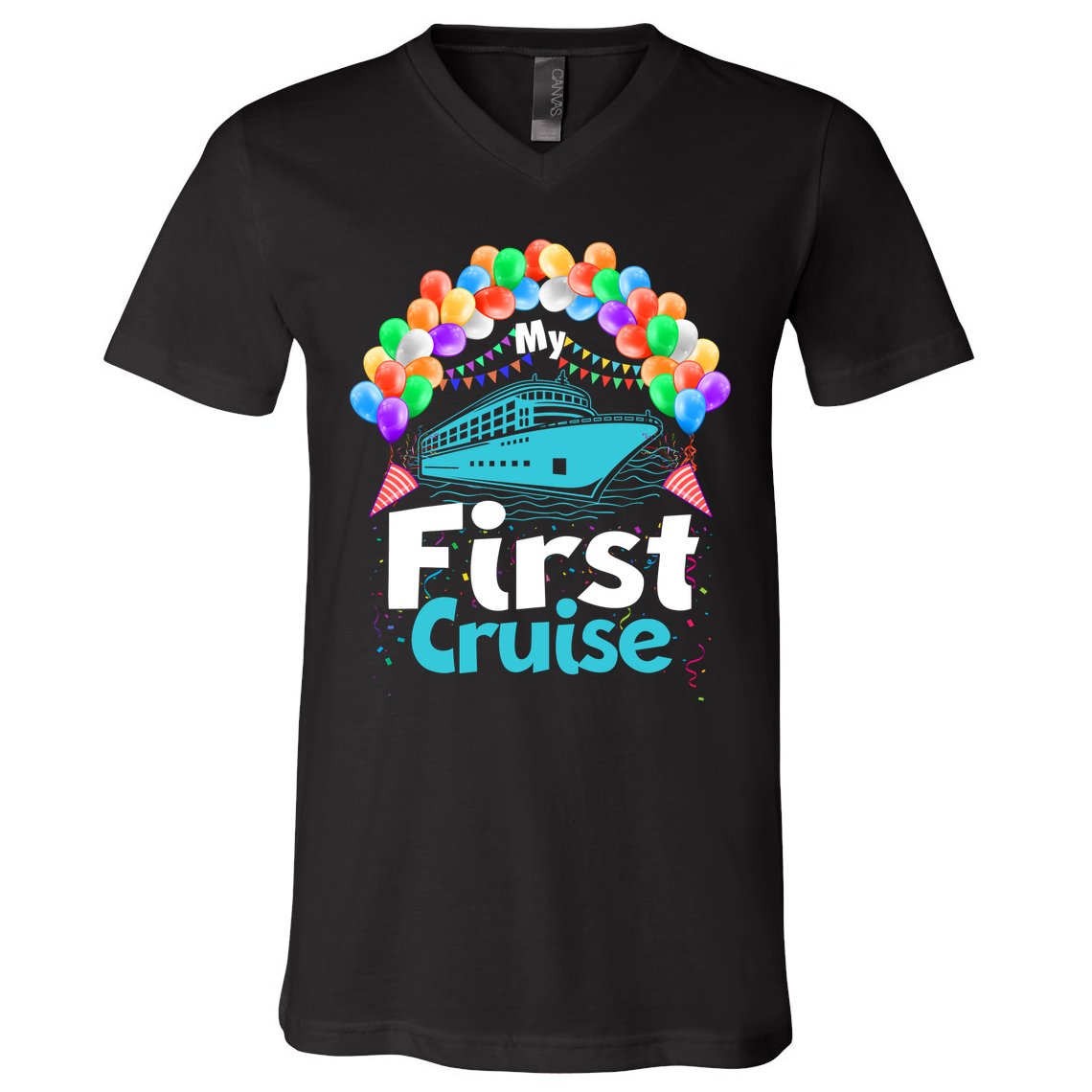 Vacation Time My First Crusie V-Neck T-Shirt