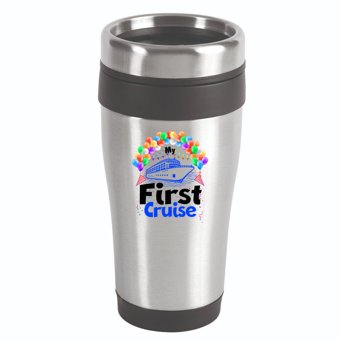 Vacation Time My First Crusie 16oz Travel Tumbler