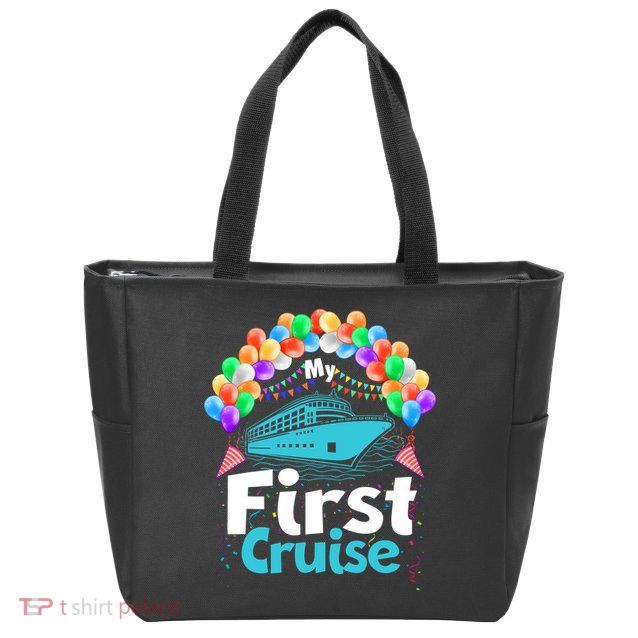 Vacation Time My First Crusie Zip Tote Bag