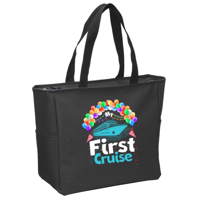 Vacation Time My First Crusie Zip Tote Bag