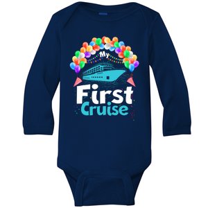 Vacation Time My First Crusie Baby Long Sleeve Bodysuit