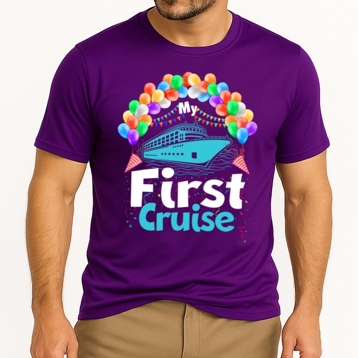 Vacation Time My First Crusie Cooling Performance Crew T-Shirt