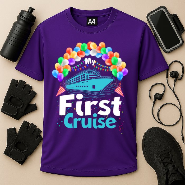 Vacation Time My First Crusie Cooling Performance Crew T-Shirt