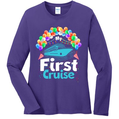 Vacation Time My First Crusie Ladies Long Sleeve Shirt