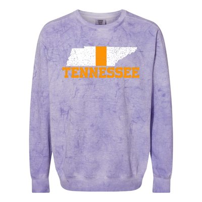 Vintage Tennessee Map Girls Boys Tennessee Colorblast Crewneck Sweatshirt