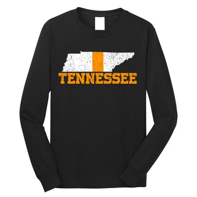 Vintage Tennessee Map Girls Boys Tennessee Long Sleeve Shirt