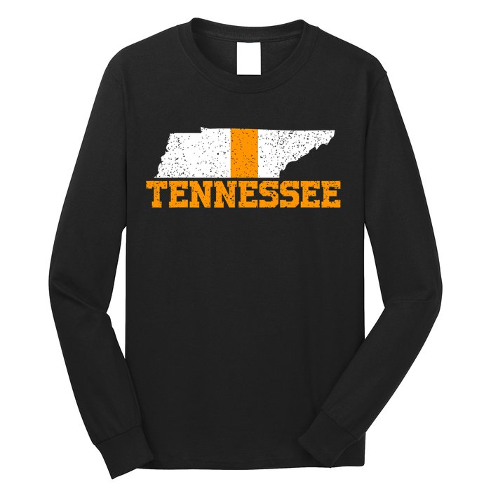 Vintage Tennessee Map Girls Boys Tennessee Long Sleeve Shirt