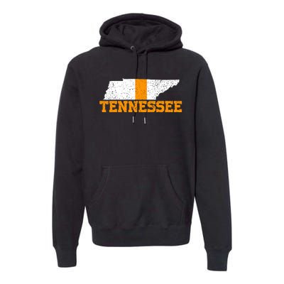 Vintage Tennessee Map Girls Boys Tennessee Premium Hoodie