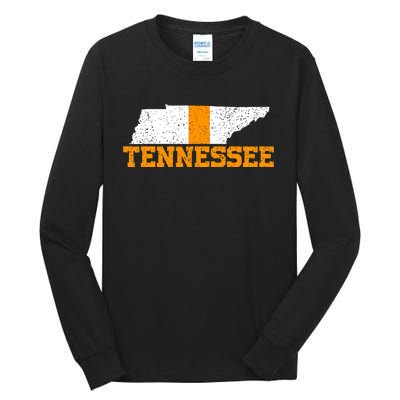 Vintage Tennessee Map Girls Boys Tennessee Tall Long Sleeve T-Shirt