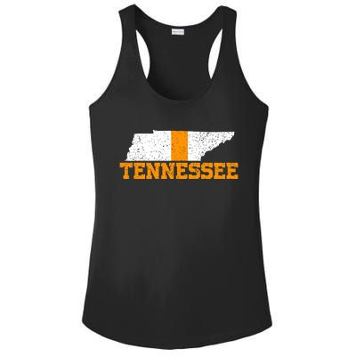 Vintage Tennessee Map Girls Boys Tennessee Ladies PosiCharge Competitor Racerback Tank