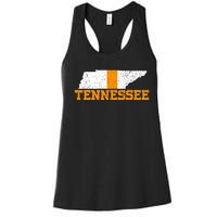 Vintage Tennessee Map Girls Boys Tennessee Women's Racerback Tank