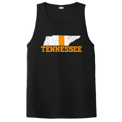 Vintage Tennessee Map Girls Boys Tennessee PosiCharge Competitor Tank