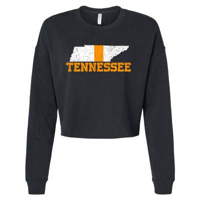 Vintage Tennessee Map Girls Boys Tennessee Cropped Pullover Crew