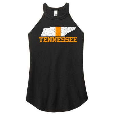 Vintage Tennessee Map Girls Boys Tennessee Women's Perfect Tri Rocker Tank