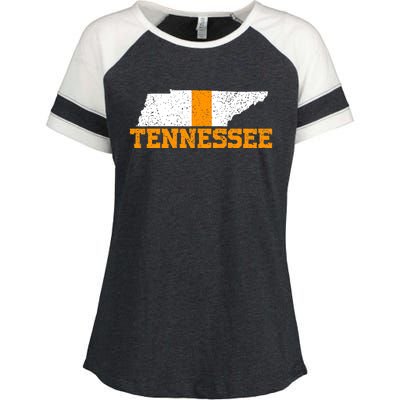 Vintage Tennessee Map Girls Boys Tennessee Enza Ladies Jersey Colorblock Tee