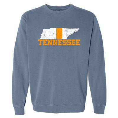 Vintage Tennessee Map Girls Boys Tennessee Garment-Dyed Sweatshirt