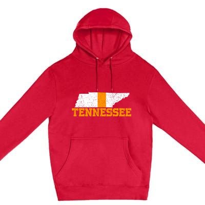 Vintage Tennessee Map Girls Boys Tennessee Premium Pullover Hoodie