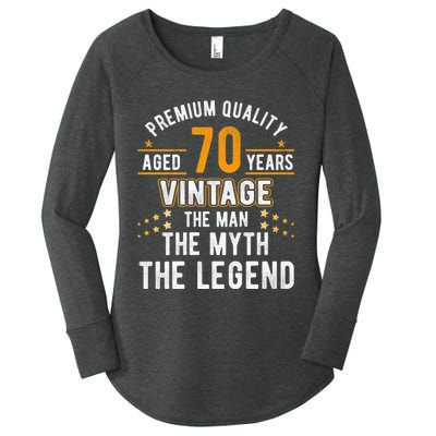 Vintage The Man Myth Legend 70 Yrs 70th Birthday Shirt Women's Perfect Tri Tunic Long Sleeve Shirt