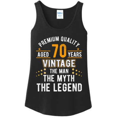 Vintage The Man Myth Legend 70 Yrs 70th Birthday Shirt Ladies Essential Tank